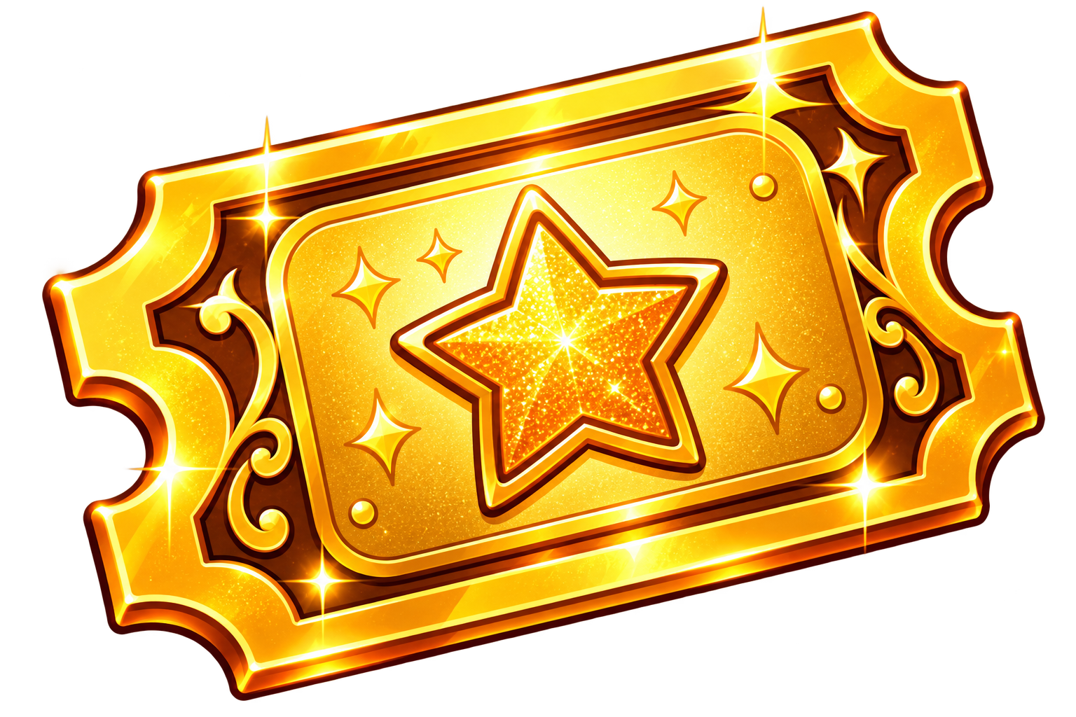 Original golden raffle ticket